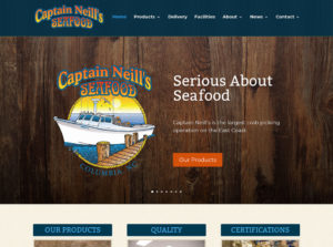 Captain Neill's Seafood Website Screenshot