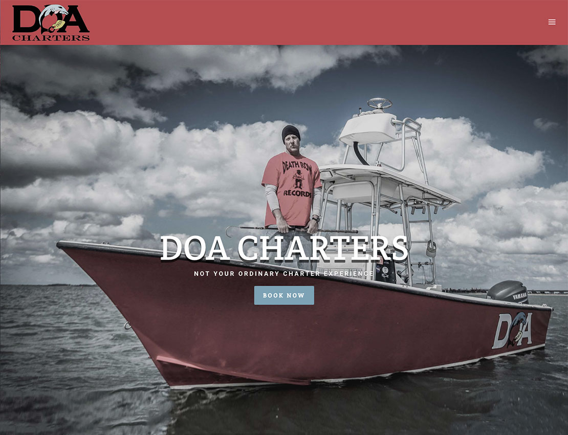 DOA Charters Outer Banks Internet Screengrab